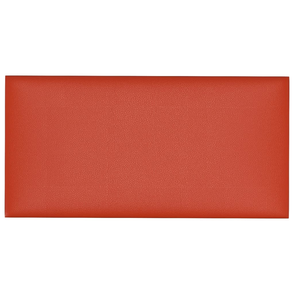 vidaXL Zidne ploče od umjetne kože 12 kom crvene 30 x 15 cm 0,54 m²