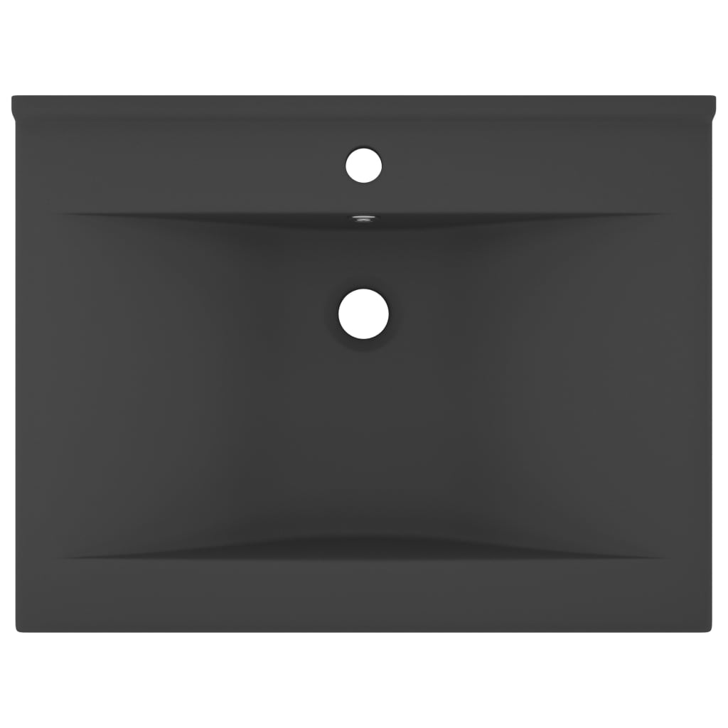 vidaXL Luksuzni umivaonik mat tamnosivi 60 x 46 cm keramički