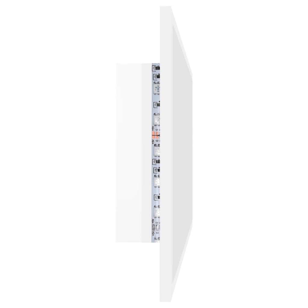 vidaXL LED kupaonsko ogledalo visoki sjaj bijelo 90x8,5x37 cm akrilno