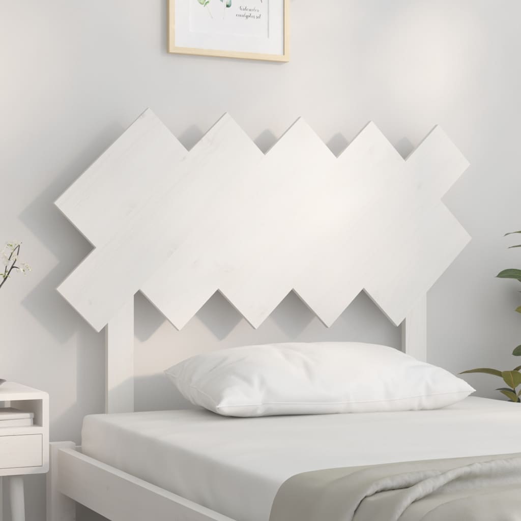 vidaXL Uzglavlje za krevet Bijela 104x3x80,5 cm od masivne borovine