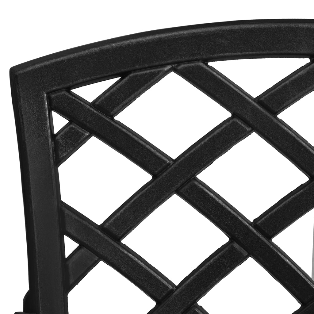 vidaXL 3-dijelni bistro set od lijevanog aluminija crni