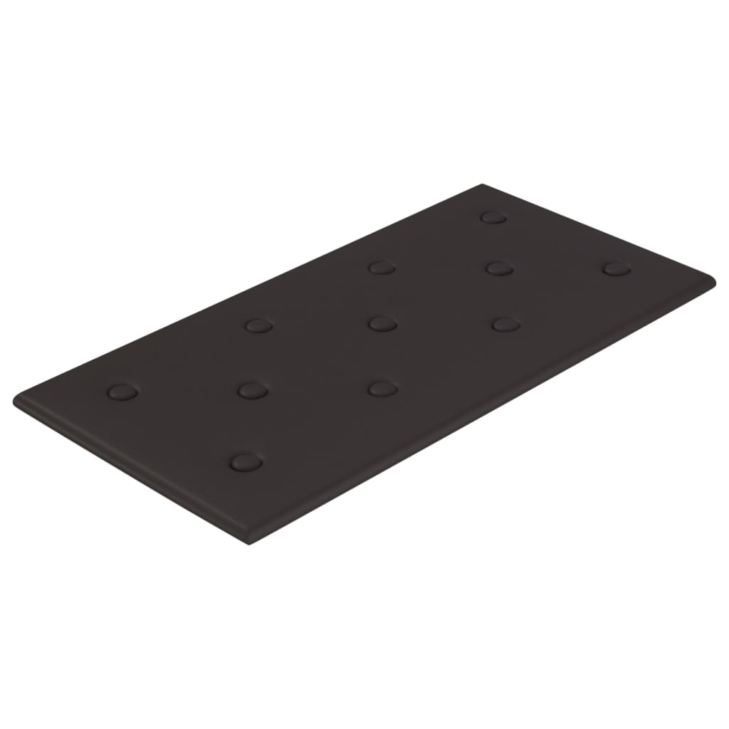 vidaXL Zidne ploče od umjetne kože 12 kom crne 60 x 30 cm 2,16 m²