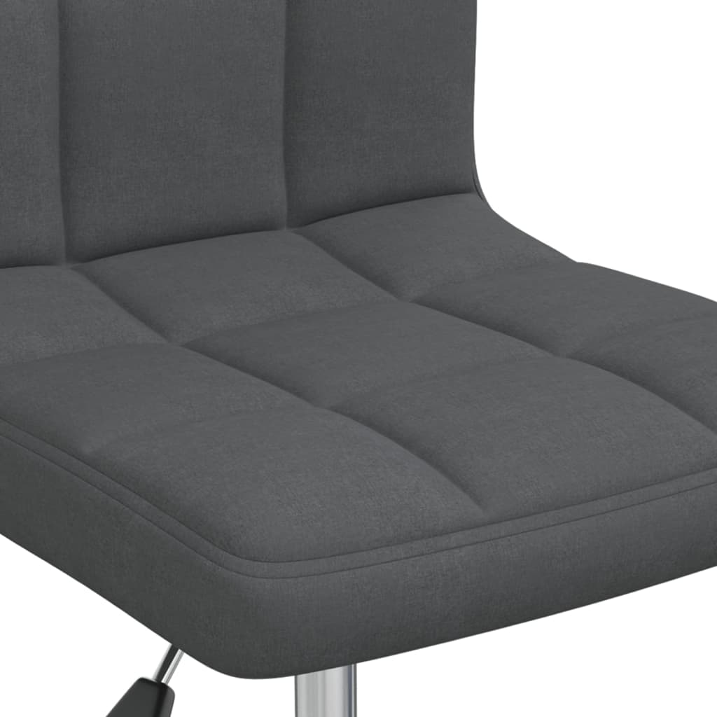 vidaXL Okretne blagovaonske stolice od tkanine 6 kom tamnosive