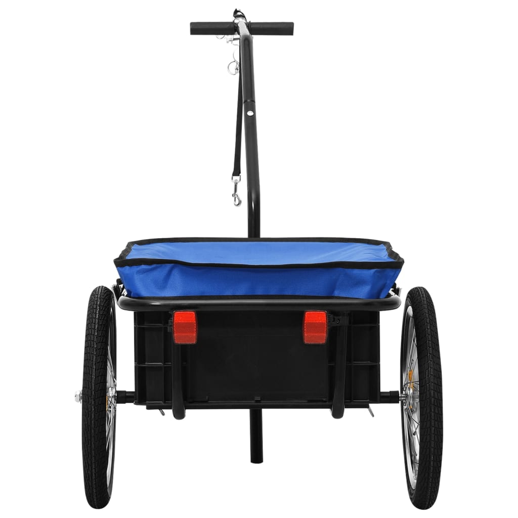 vidaXL Prikolica za bicikl / ručna kolica 155x60x83 cm čelična plava