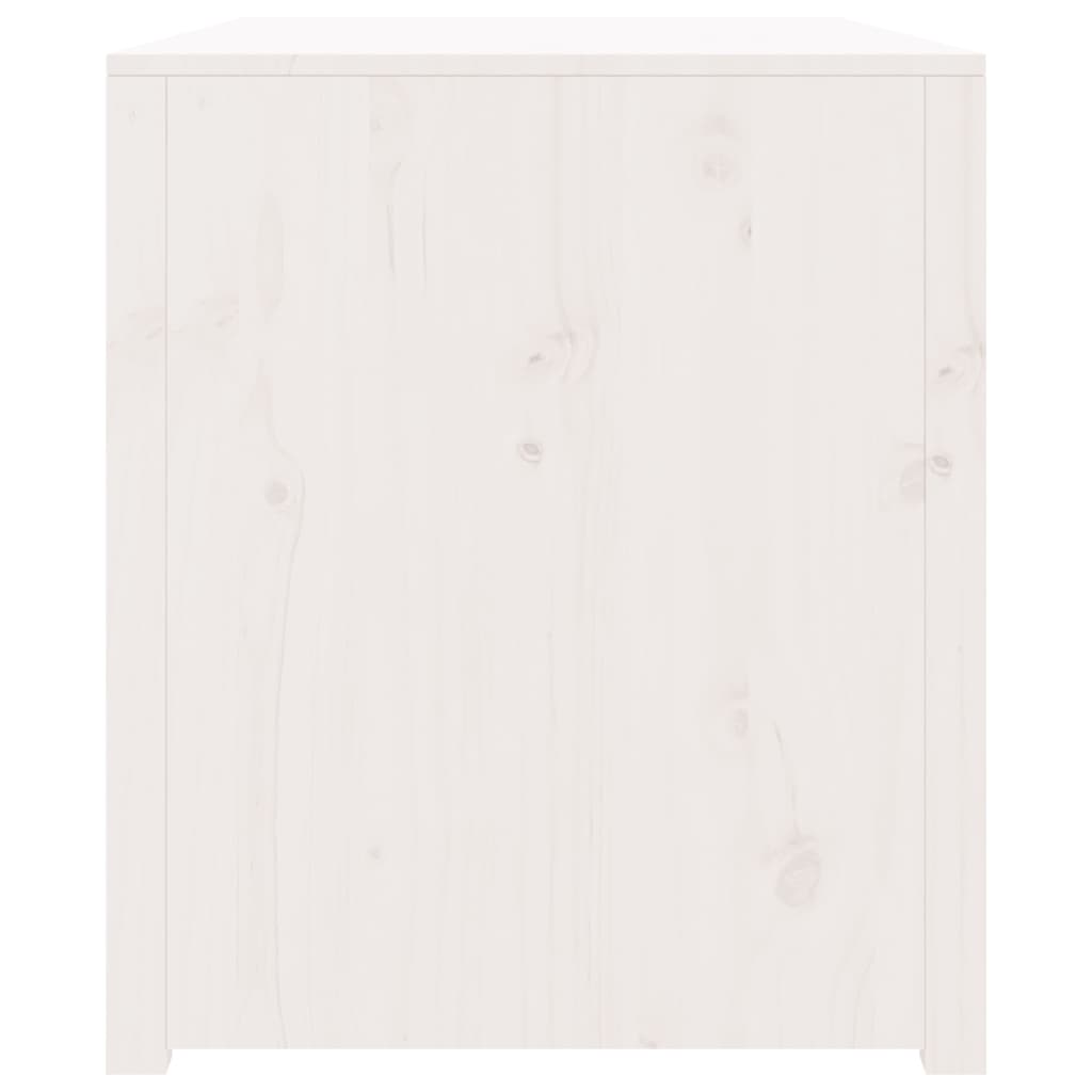 vidaXL Vanjski kuhinjski ormarić bijeli 106x55x64 cm masivna borovina