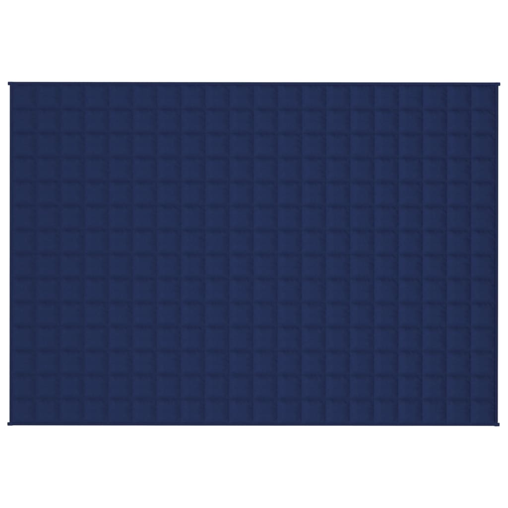 vidaXL Teška deka plava 135 x 200 cm 6 kg od tkanine