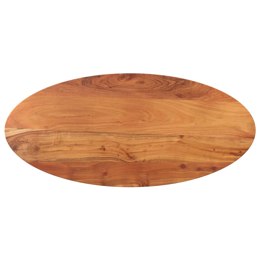 vidaXL Stolna ploča 110x50x3,8 cm ovalna od masivnog drva bagrema