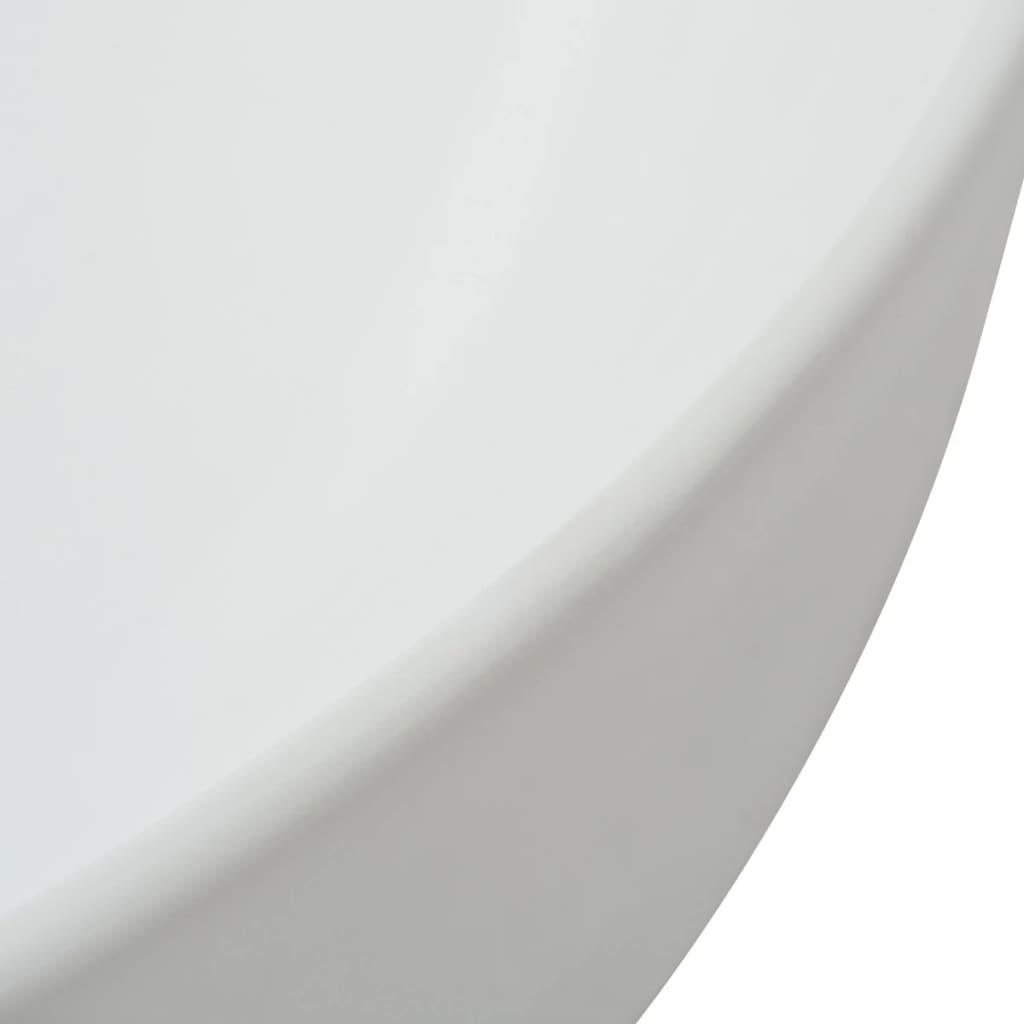 vidaXL Umivaonik Okrugli Keramički Bijeli 41,5x13,5 cm