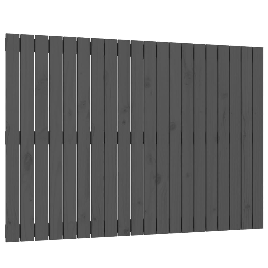 vidaXL Zidno uzglavlje sivo 127,5x3x90 cm od masivne borovine