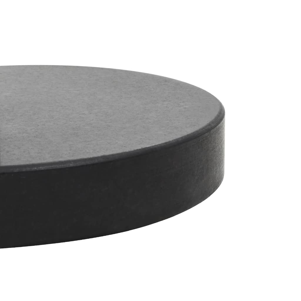 vidaXL Stalak za suncobran od granita 28,5 kg okrugli crni