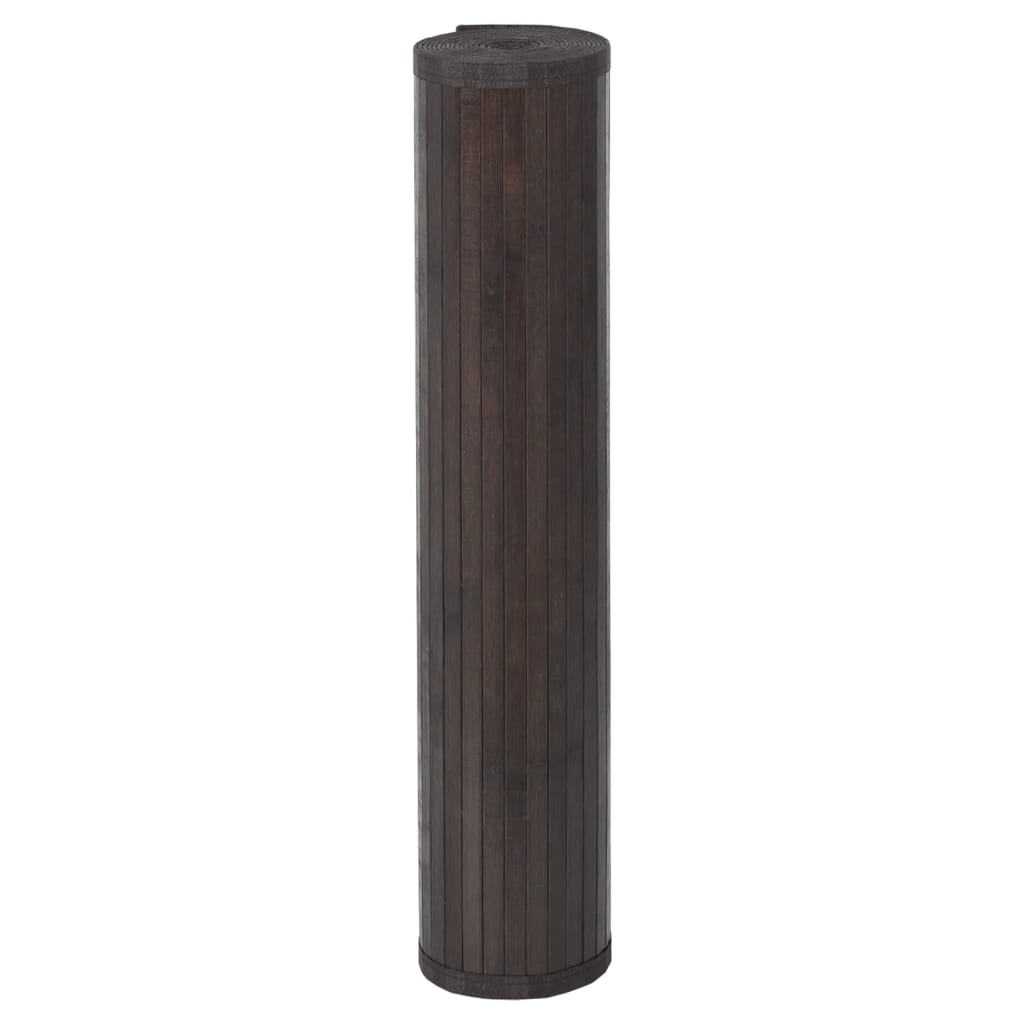 vidaXL Tepih pravokutni tamnosmeđi 100 x 300 cm od bambusa