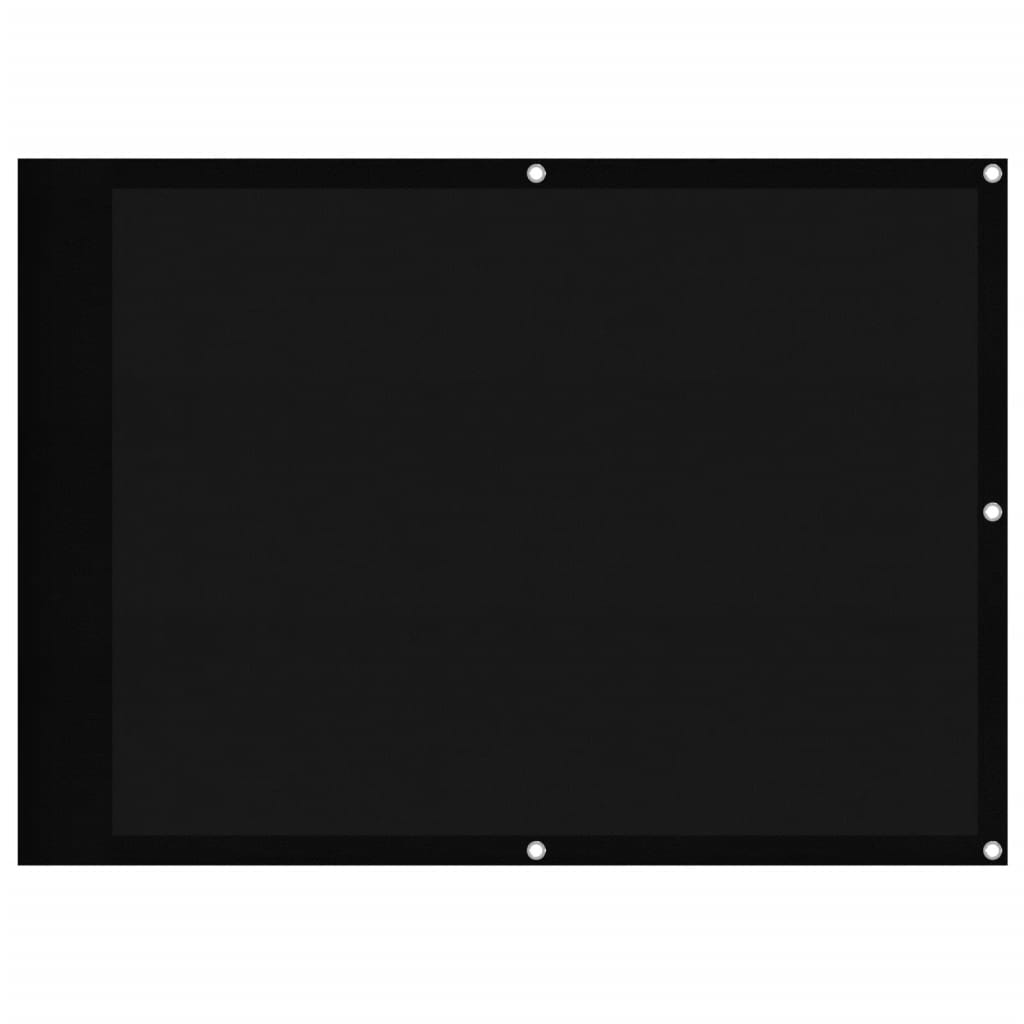 vidaXL Balkonski zaslon crni 75x1000 cm 100 % poliester Oxford