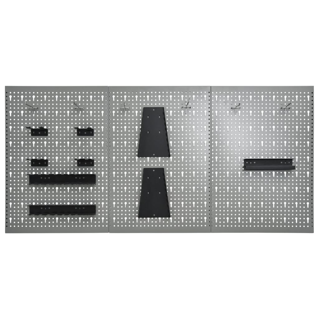 vidaXL Zidne ploče za alat 3 kom 40 x 58 cm čelične