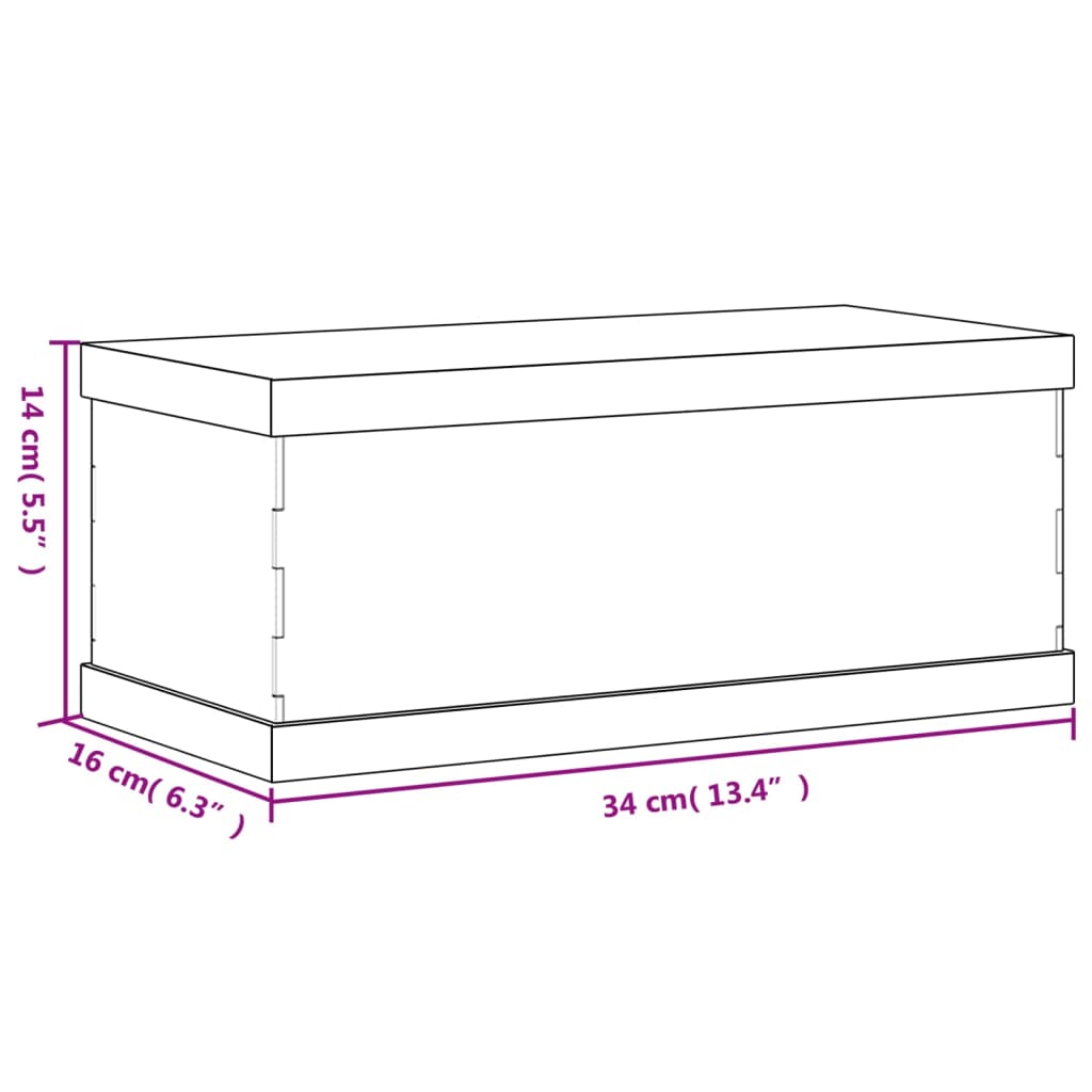 vidaXL Kutija za izlaganje prozirna 34 x 16 x 14 cm akrilna
