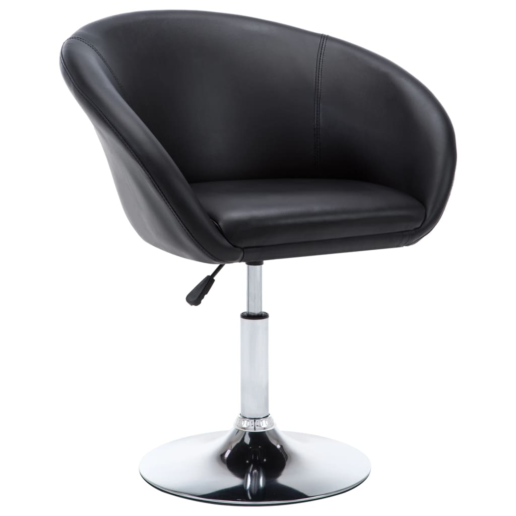 vidaXL Blagovaonske stolice od umjetne kože 2 kom okretne crne