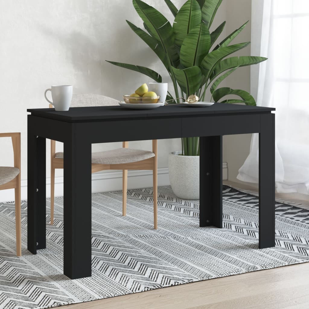 vidaXL Blagovaonski stol crni 120 x 60 x 76 cm od iverice