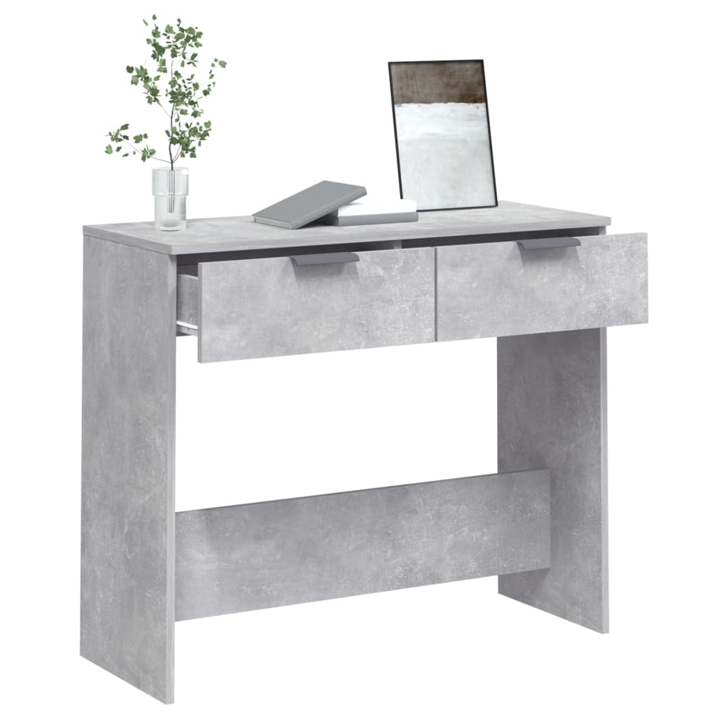 vidaXL Konzolni stol boja betona 90 x 36 x 75 cm od konstruiranog drva