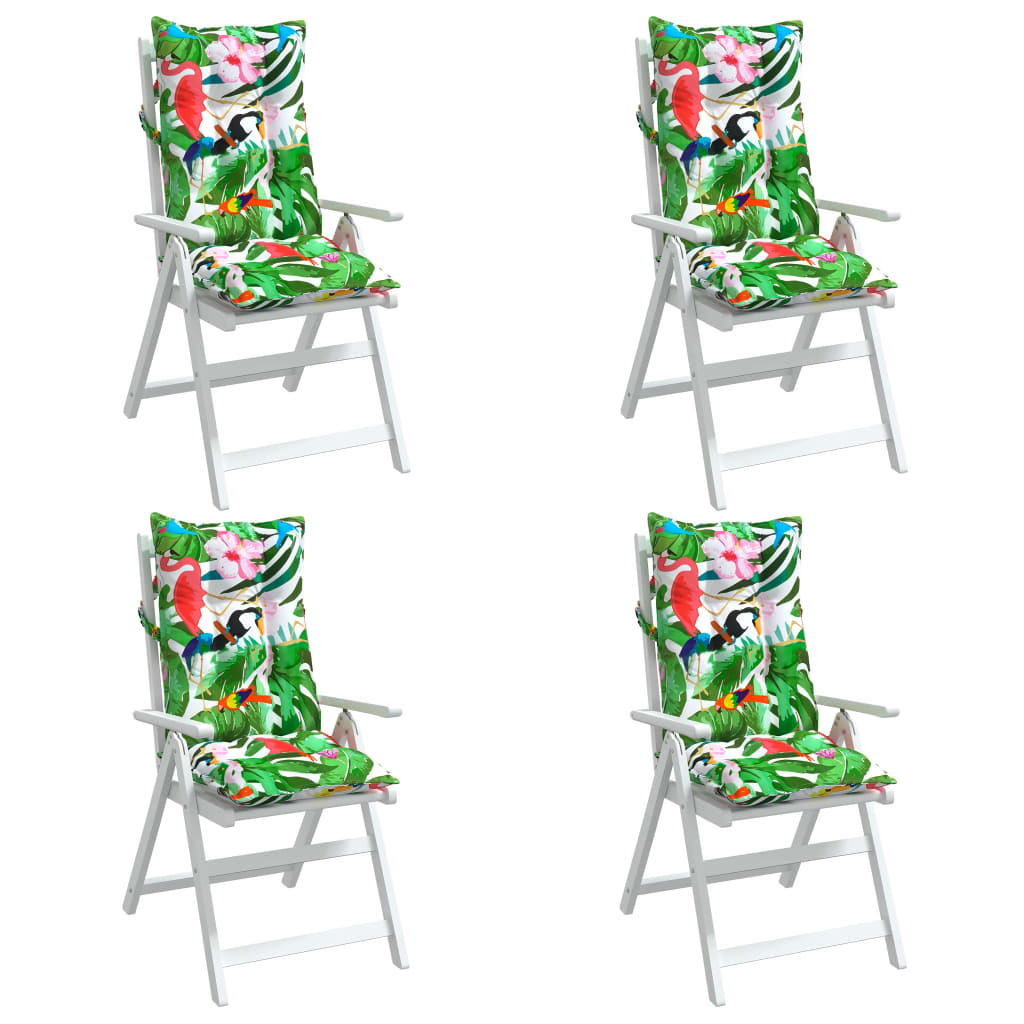 vidaXL Jastuci za stolicu s visokim naslonom 4 kom višebojni tkanina