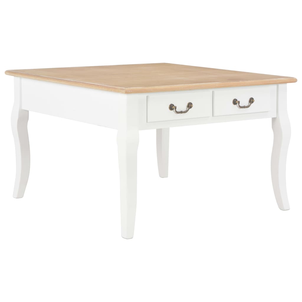 280061 vidaXL Coffee Table White 80x80x50 cm Wood