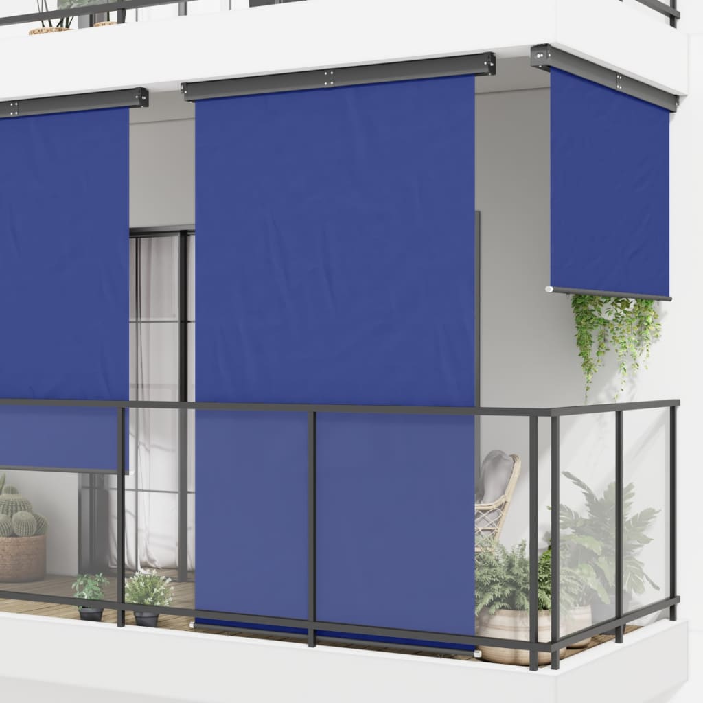 vidaXL Balkonska bočna tenda 145 x 250 cm plava