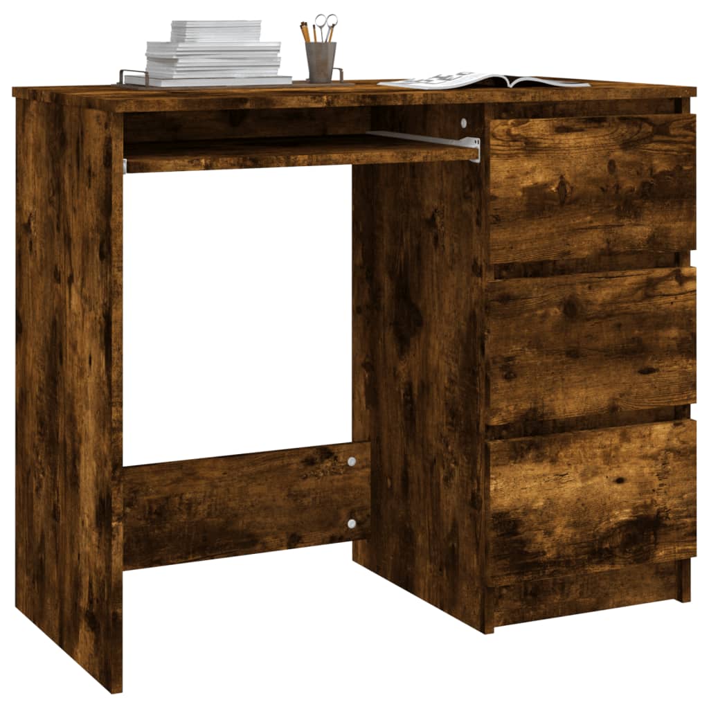 vidaXL Radni stol boja dimljenog hrasta 90x45x76 cm konstruirano drvo