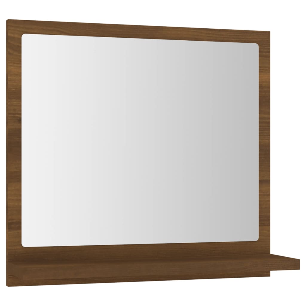 vidaXL Kupaonsko ogledalo boja smeđeg hrasta 40 x 10,5 x 37 cm drveno