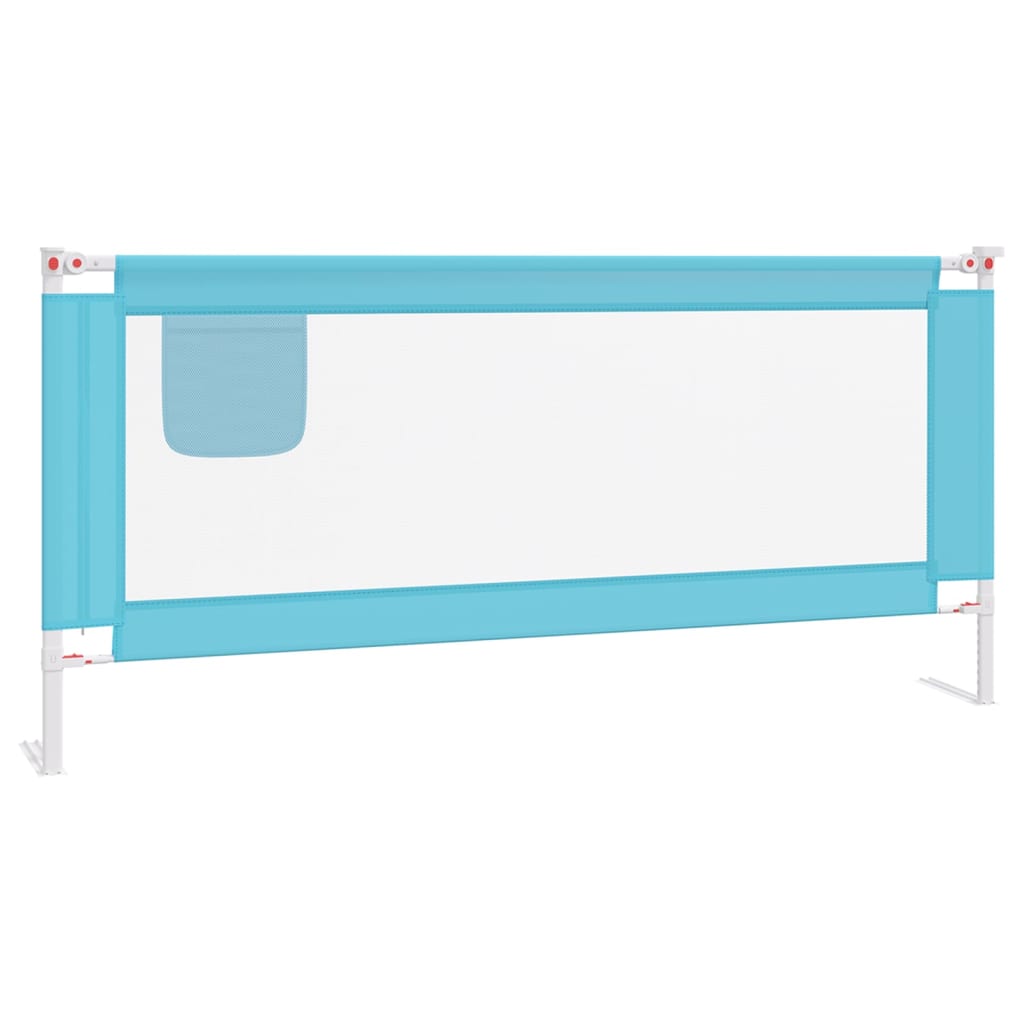 vidaXL Sigurnosna ograda za dječji krevet plava 200 x 25 cm od tkanine