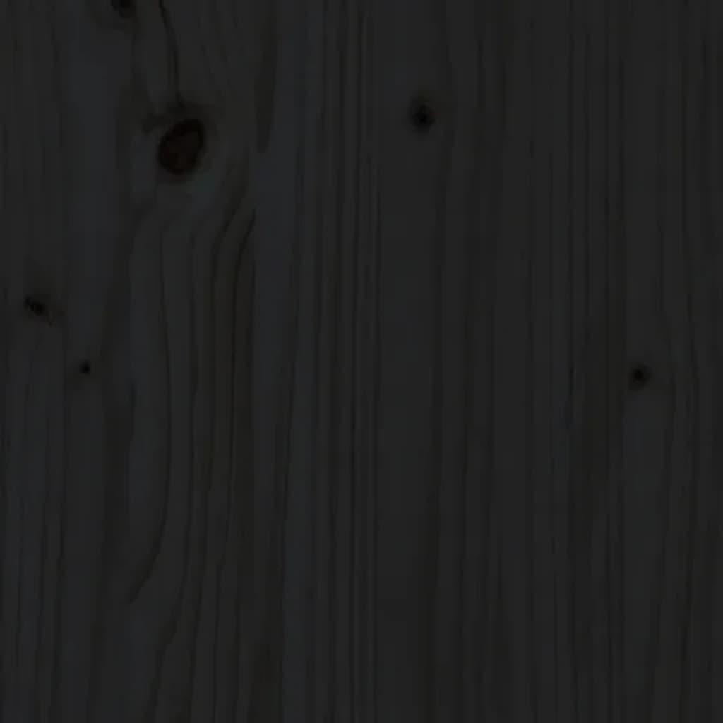 vidaXL Dnevni ležaj na izvlačenje crni 2x(90x190) cm masivna borovina