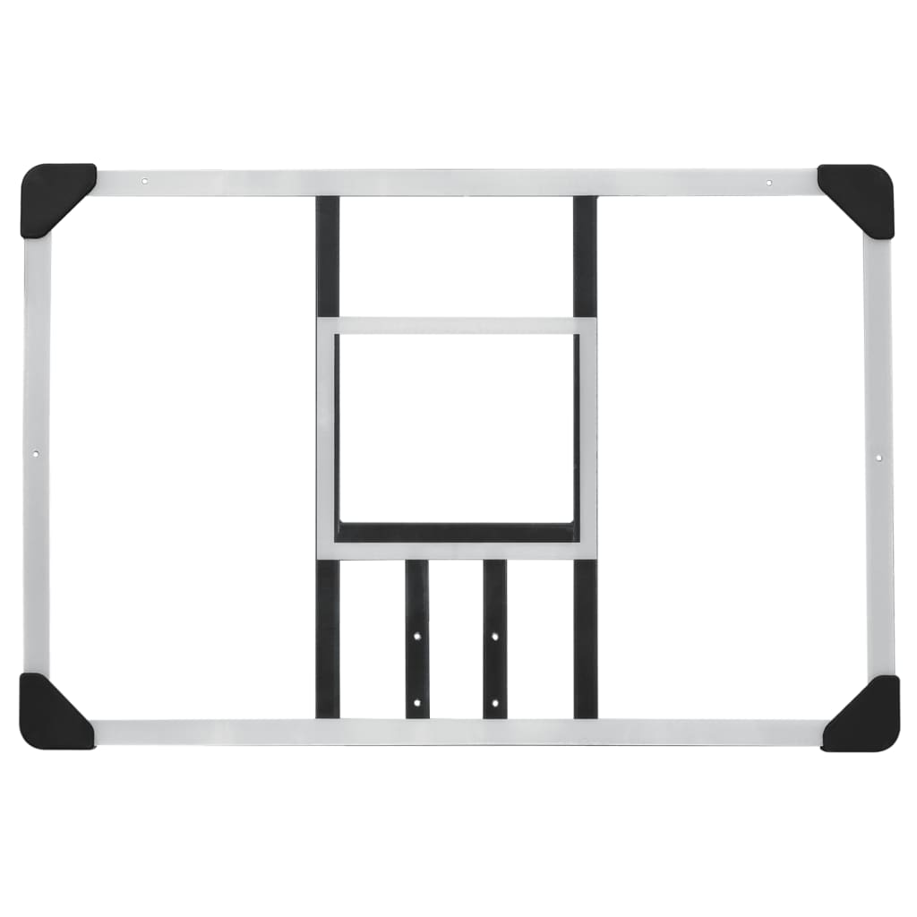 vidaXL Košarkaška ploča prozirna 90 x 60 x 2,5 cm polikarbonatna