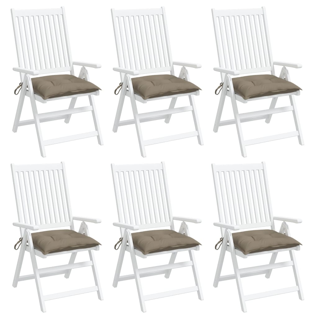 vidaXL Jastuci za stolice 6 kom smeđesivi 40x40x7 cm od tkanine Oxford