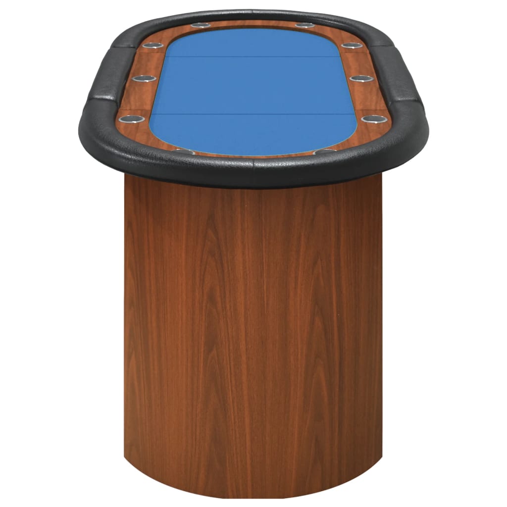 vidaXL Stol za poker za 10 igrača plavi 160 x 80 x 75 cm