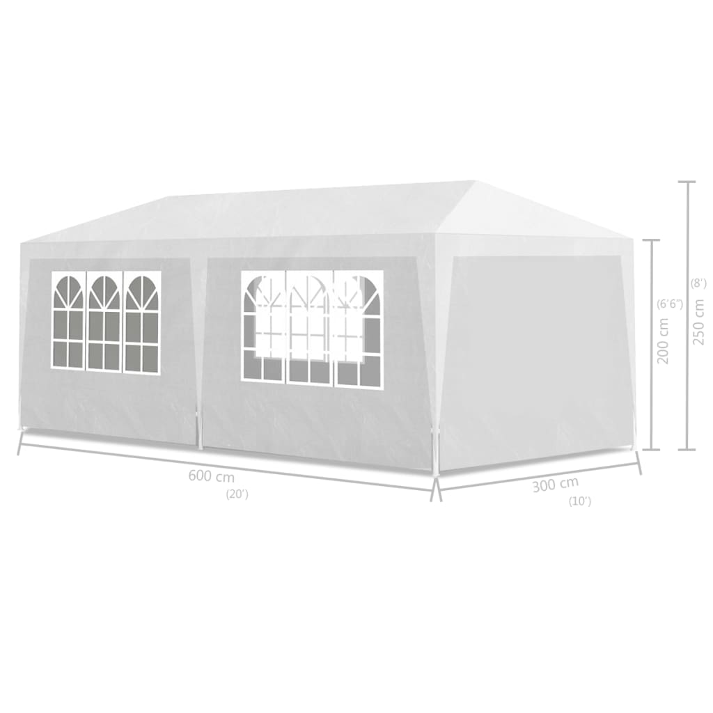 vidaXL Šator za zabave 3 x 6 m bijeli