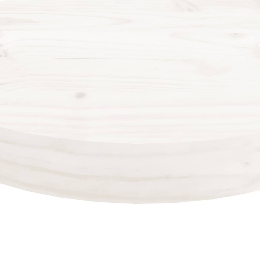 vidaXL Ploča za stol okrugla bijela Ø 60 x 3 cm od masivne borovine