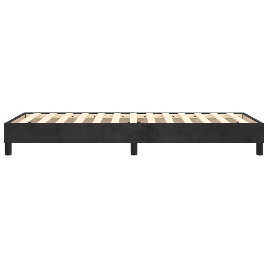 vidaXL Okvir za krevet s oprugama crni 90 x 200 cm baršunasti