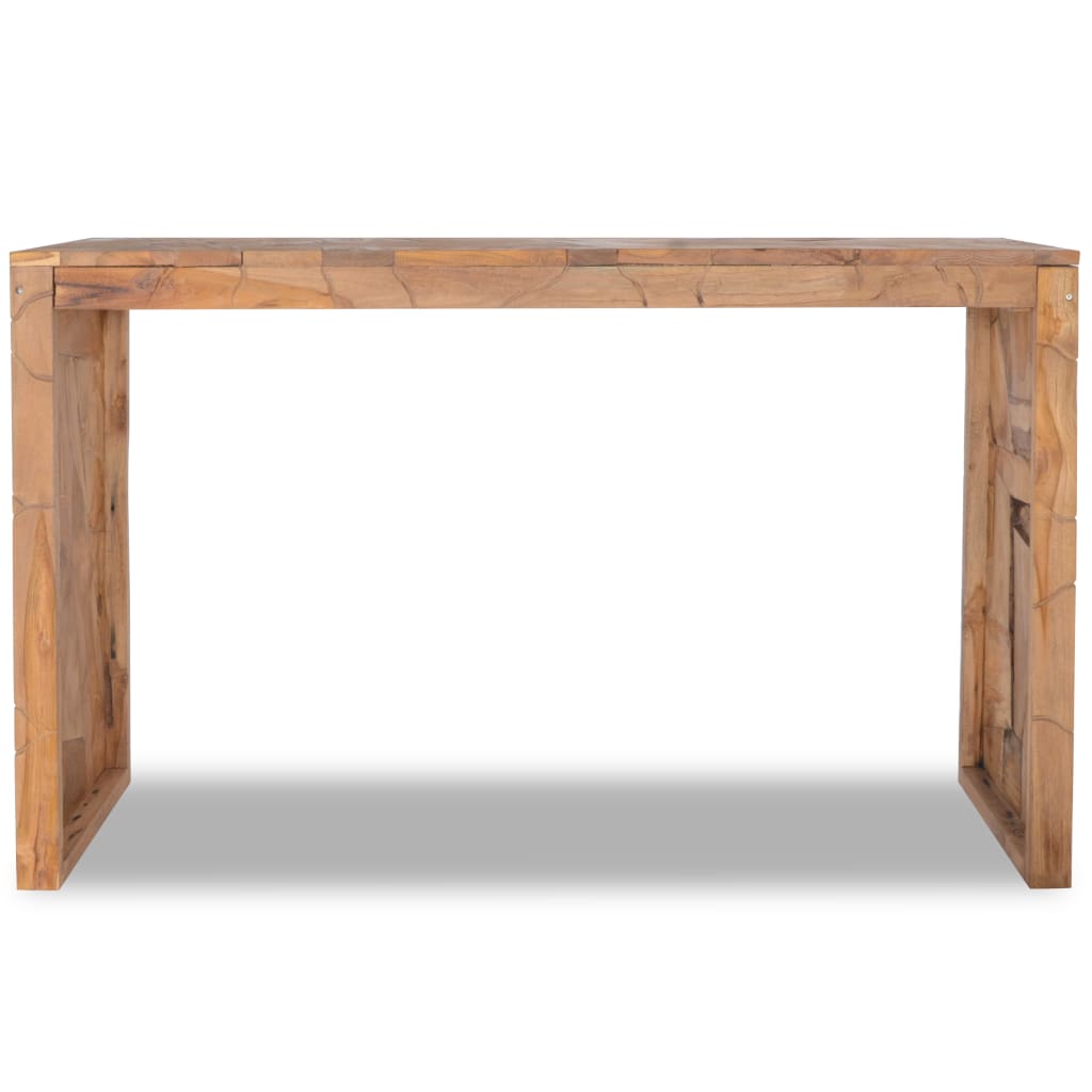 vidaXL Konzolni stol od komada drva tikovine 120x35x76 cm