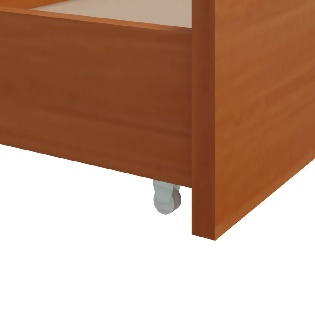 vidaXL Okvir za krevet s ladicama boja meda 90x200 cm masivna borovina