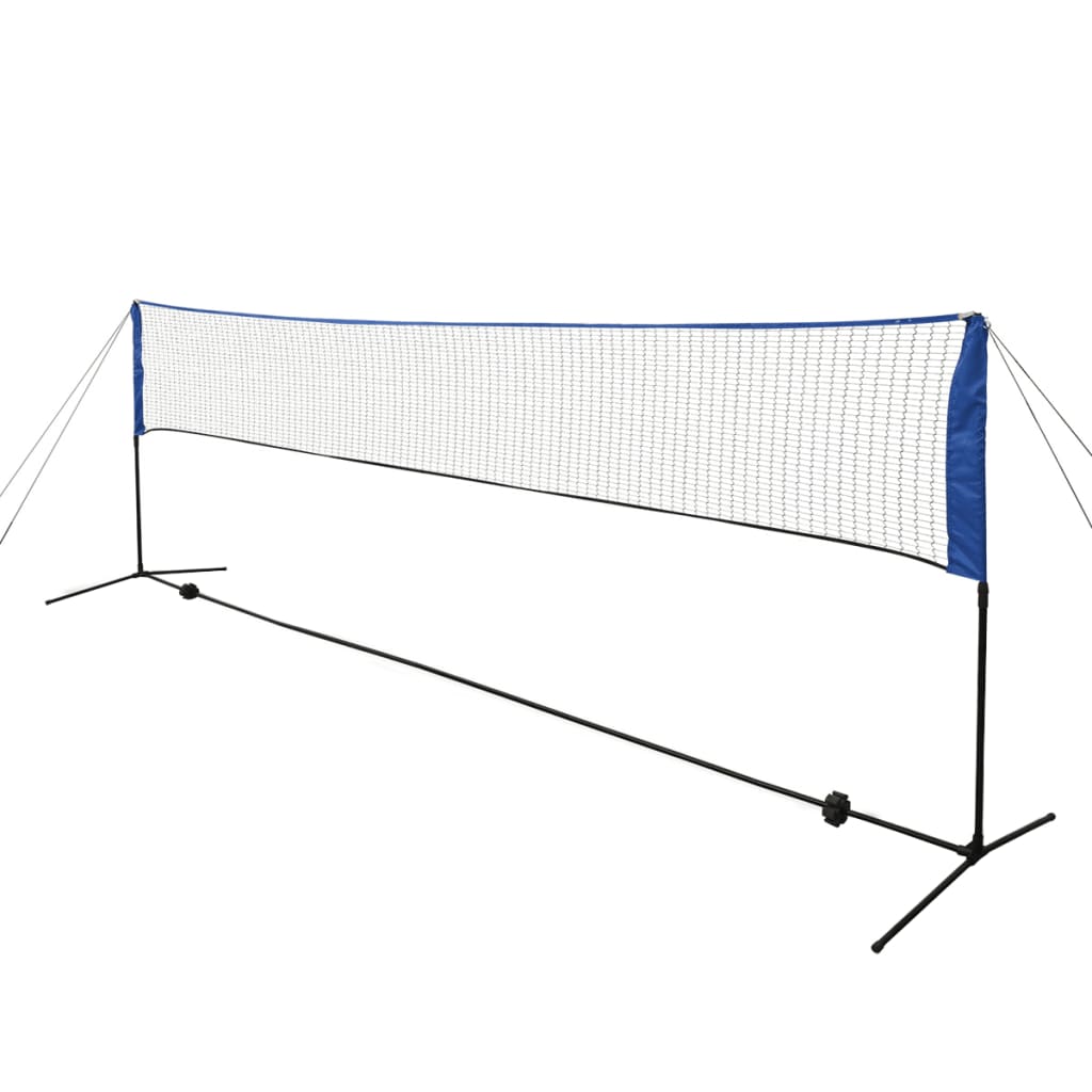 vidaXL Set za Badminton s Mrežom i Lopticama 500x155 cm