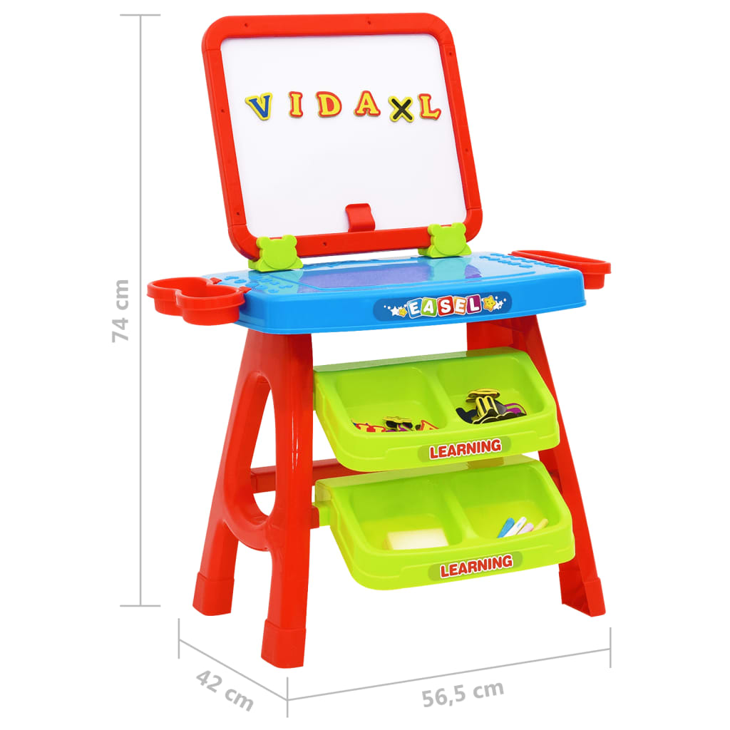 vidaXL 3-1 dječji stol za učenje i igru sa stalkom