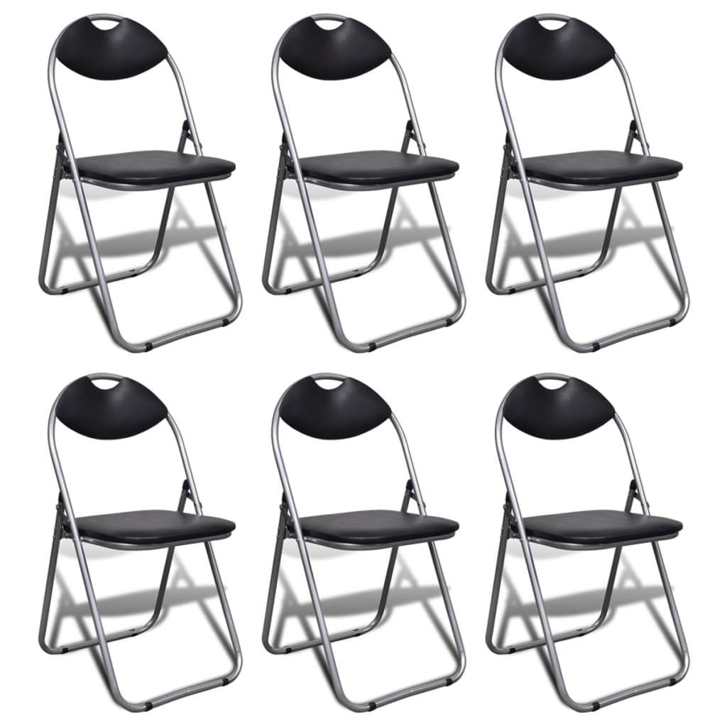vidaXL Sklopive stolice 6 kom od umjetne kože