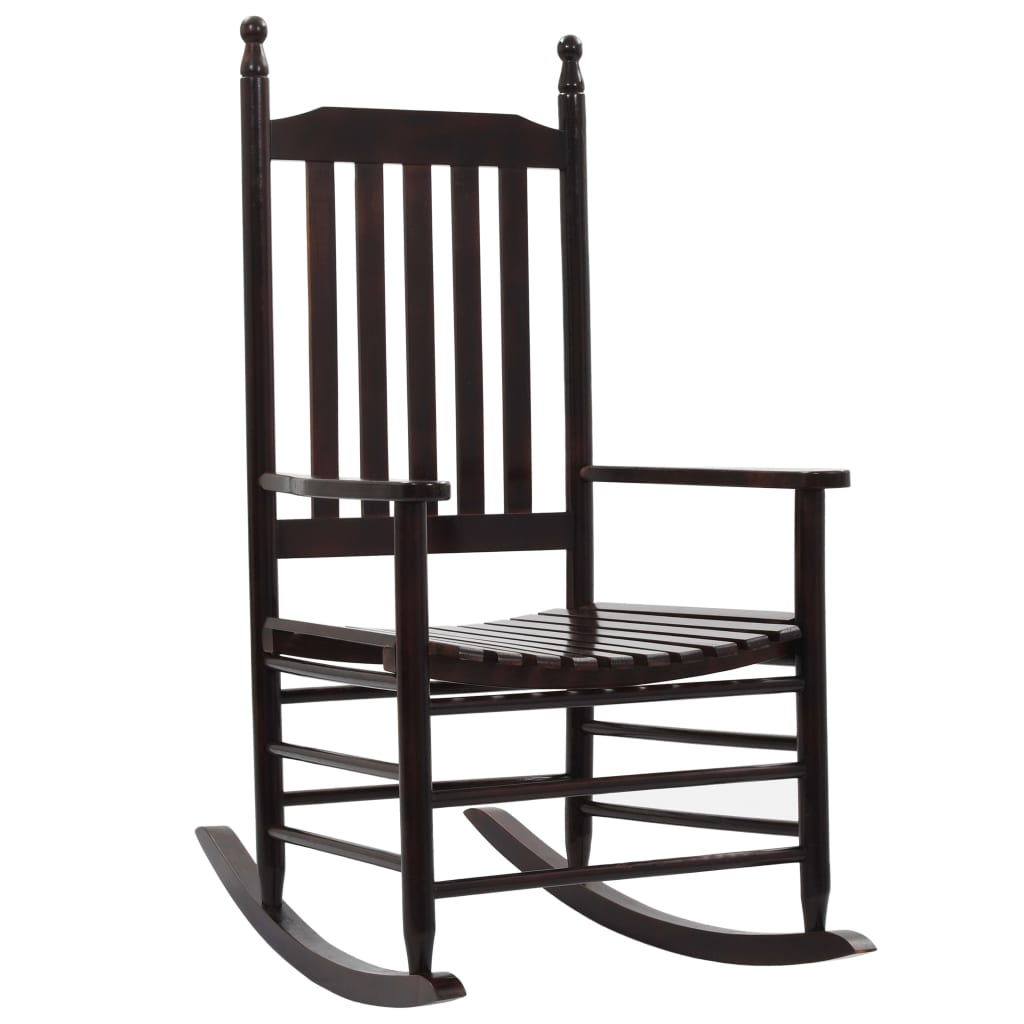 vidaXL Stolica za ljuljanje sa zakrivljenim sjedalom smeđa drvo topole