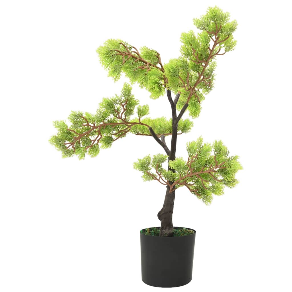 vidaXL Umjetni bonsai čempres s posudom 60 cm zeleni