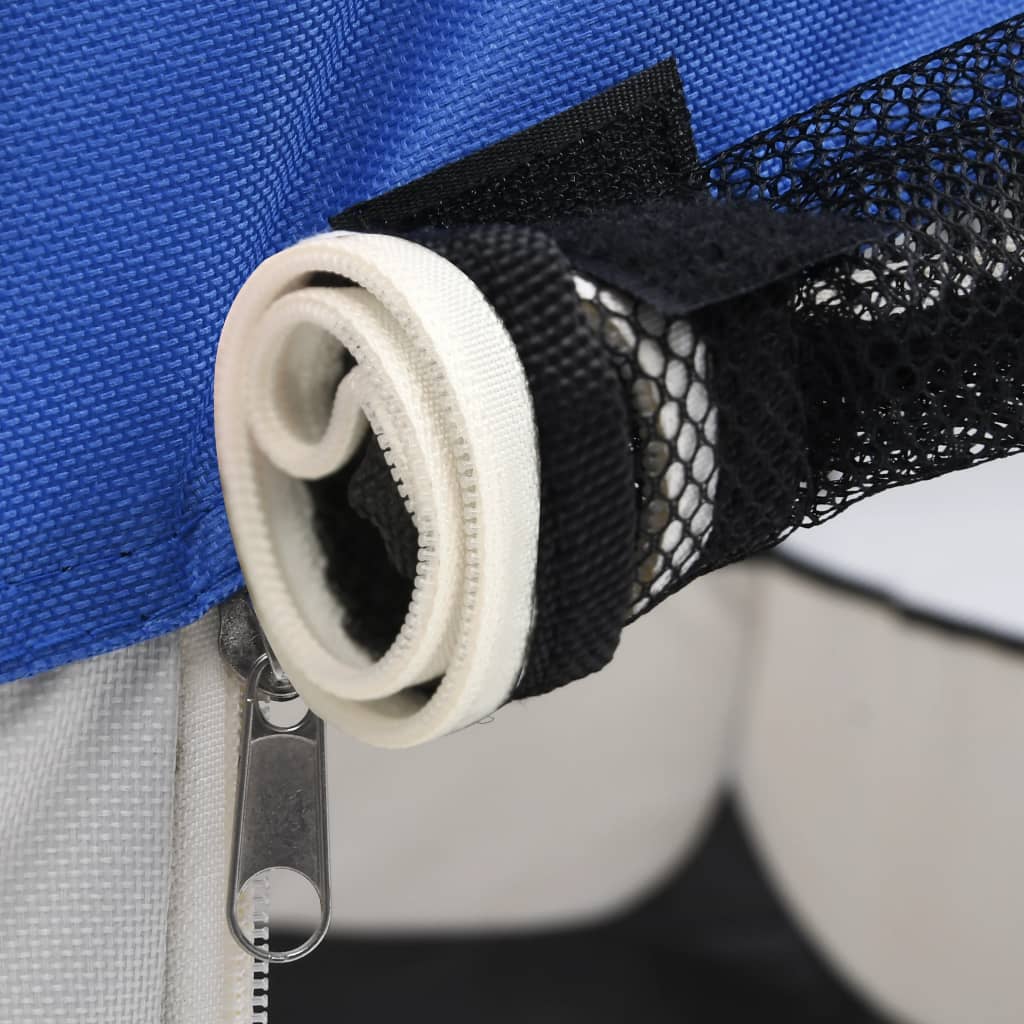 vidaXL Sklopiva ogradica za pse s torbom za nošenje plava 90x90x58 cm