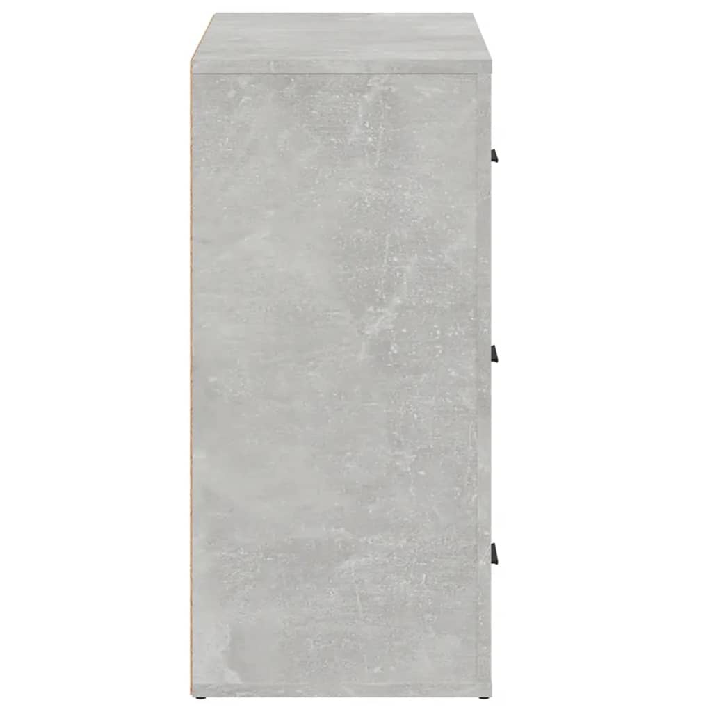vidaXL Komoda siva boja betona 80 x 33 x 70 cm od konstruiranog drva