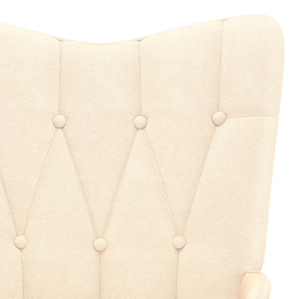 vidaXL Stolica za opuštanje krem od tkanine
