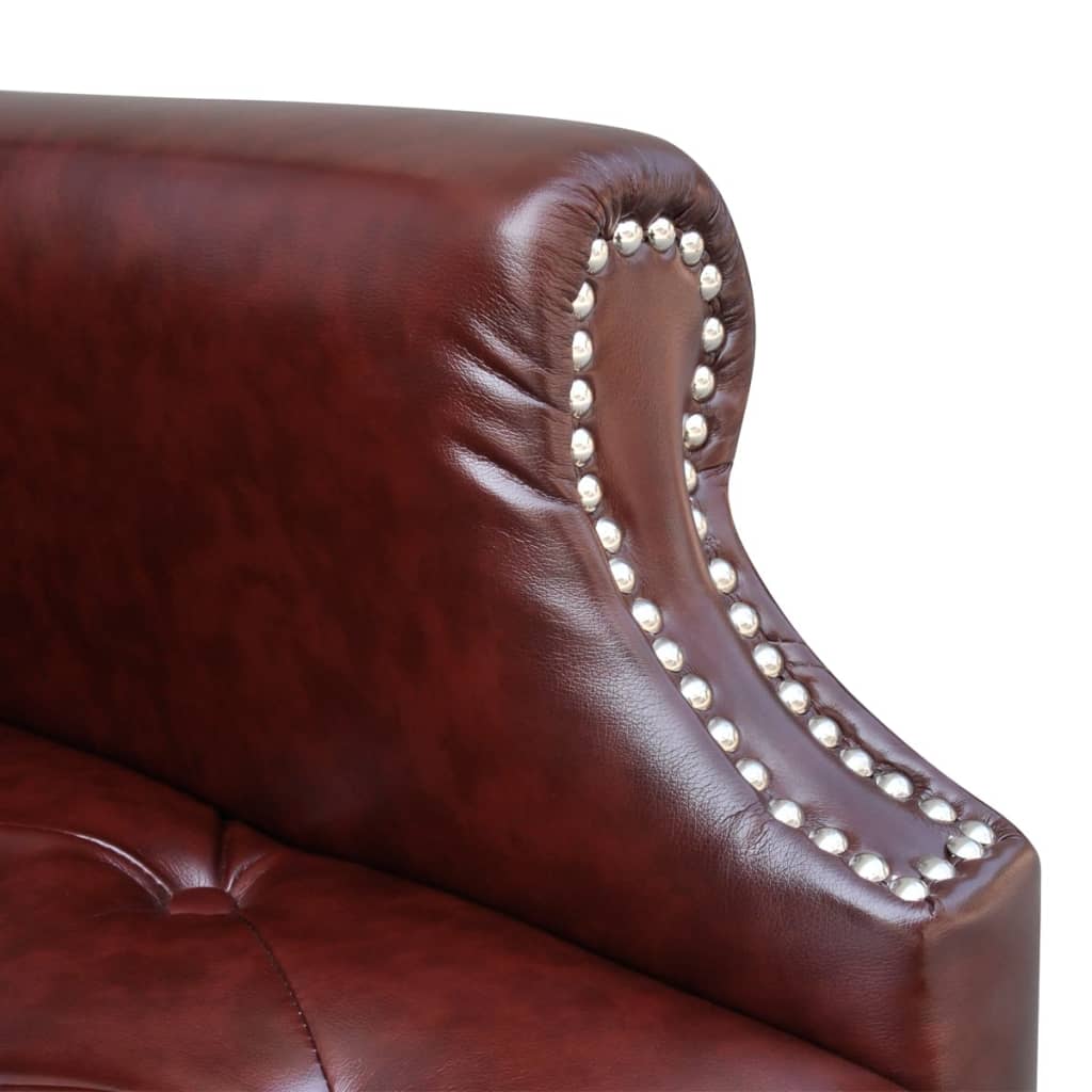 Uredska smeđa okretna stolica od eko kože