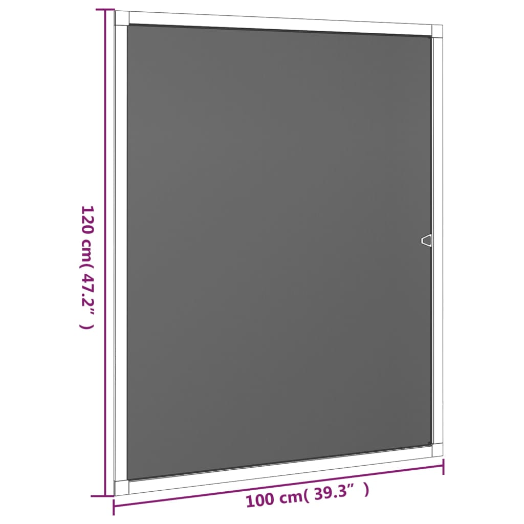 vidaXL Prozorski zaslon protiv insekata antracit 100 x 120 cm