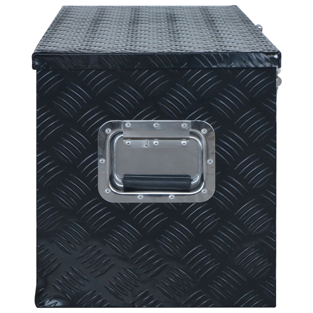 vidaXL Aluminijska kutija 1085 x 370 x 400 mm crna