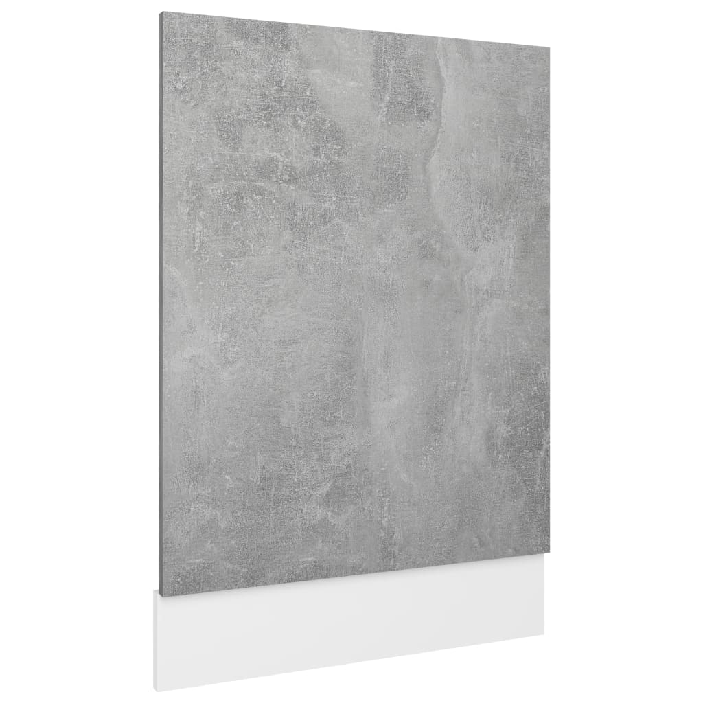 vidaXL Ploča za perilicu posuđa siva boja betona 45x3x67 cm od iverice