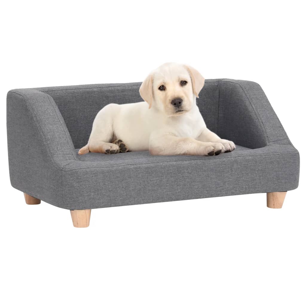 vidaXL Sofa za pse siva 95 x 63 x 39 cm od platna