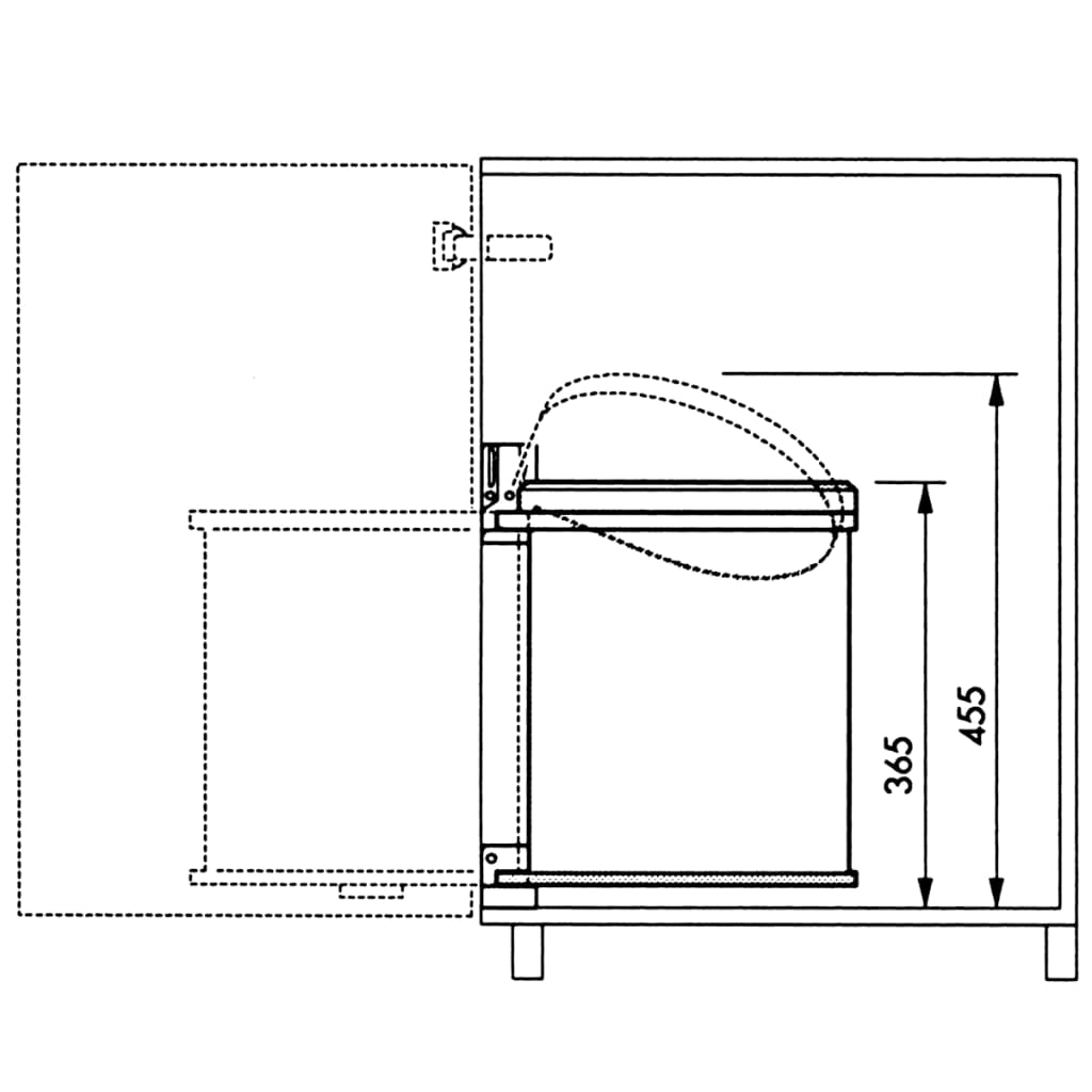 Hailo kanta za ormarić Compact-Box vel. M 15 L od nehrđajućeg čelika